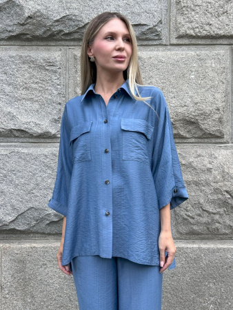 Женская рубашка оттенок Лазурь